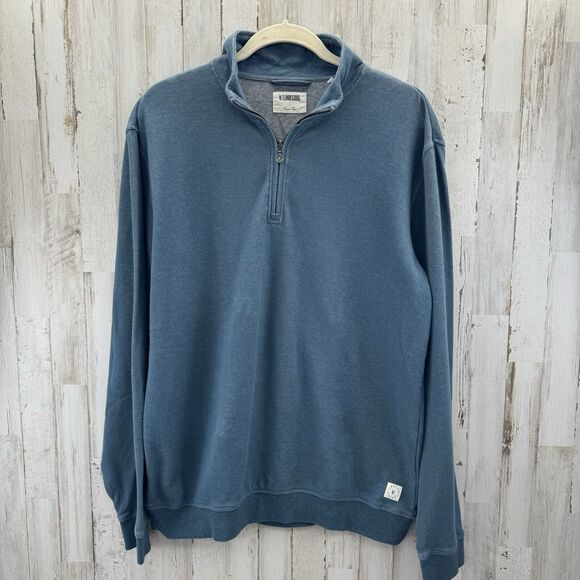 Linksoul Other - Linksoul Shirt Mens Large Blue Green 1/4 Zip Pullover Zip Golf Casual Preppy